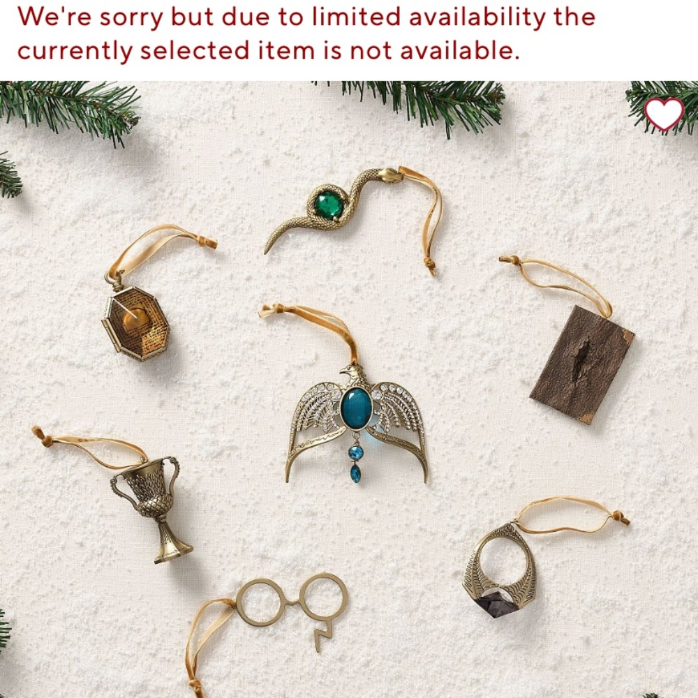 Harry Potter Horcrux Ornament Set